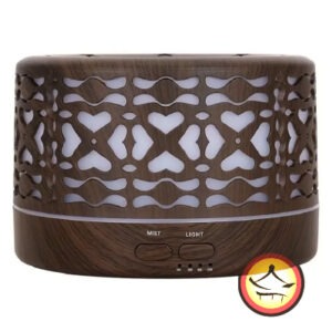 Aroma difusor circular de madera