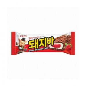 Lotte food crispy crunch paleta fresa con chocolate 70ml x40pc