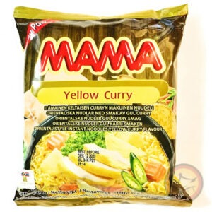 Mama oriental style fideos instantáneos con sabor a curry amarillo