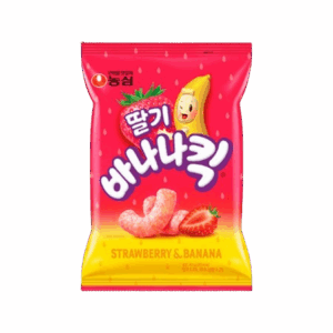 Nongshim strawberry banana kick sabrita banana con fresa 60gr x16pc